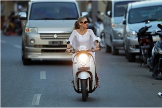 Woman Motorcyclist